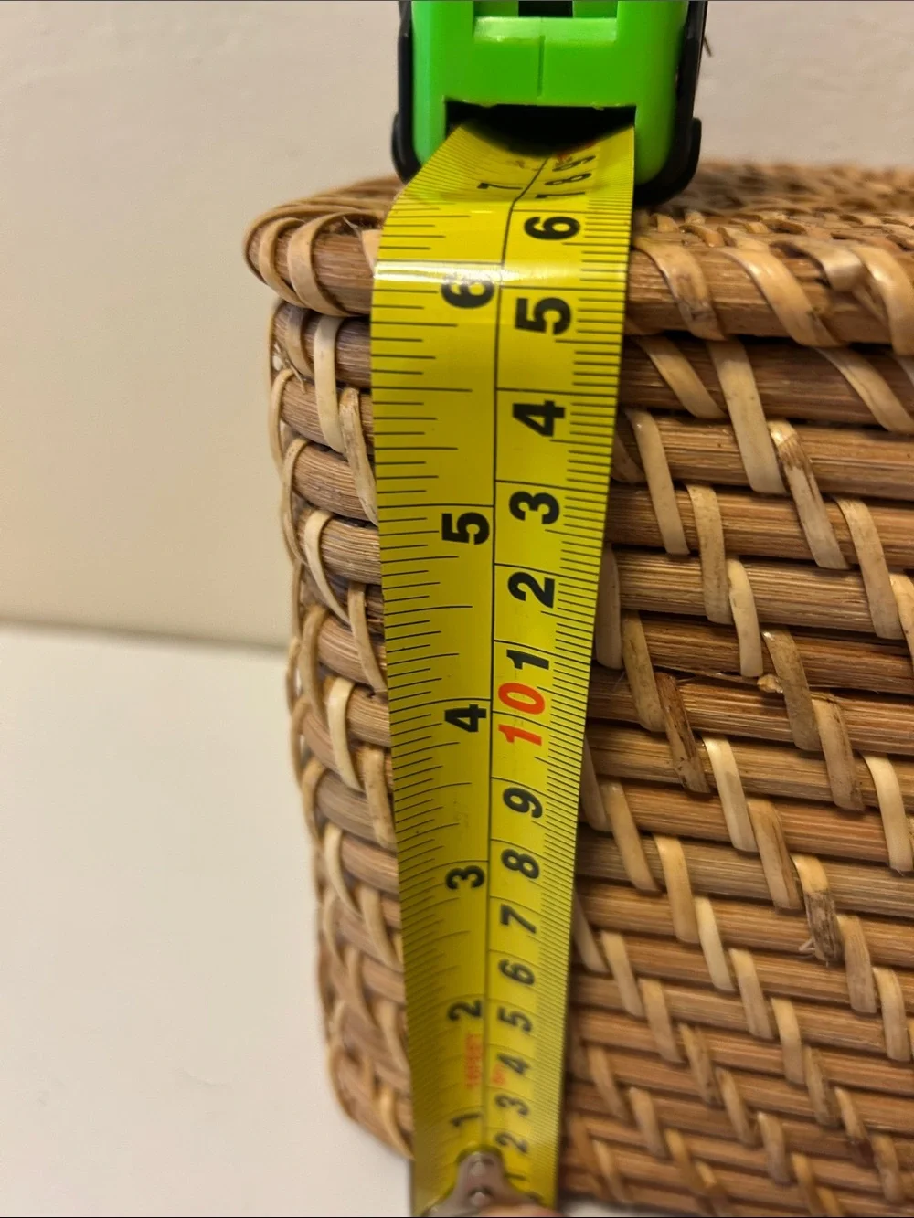 Natural Woven Sturdy Storage Basket with Lid - New
